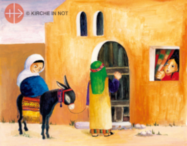 Aus der Kinderbibel „Gott spricht zu seinen Kindern“ von KIRCHE IN NOT; Illustration: Miren-Sorne Gomez